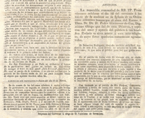 Anuncios.” Gaceta del Gobierno de Puerto Rico. 9 de mayo del 1833.