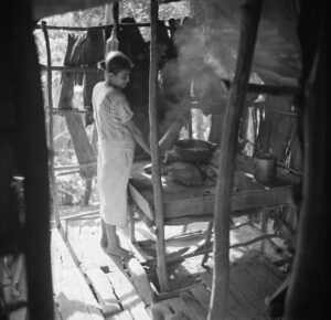 Typical kitchen of Jibaro house. Puerto Rico. Edwin Roskam. Jan. 1938. Call Number: LC-USF34- 012383-E [P&P] LOT 2345 (corresponding photographic print)